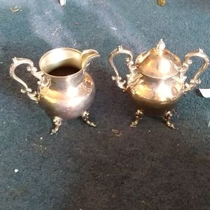 Birmingham Silver Company sugar and creamer set